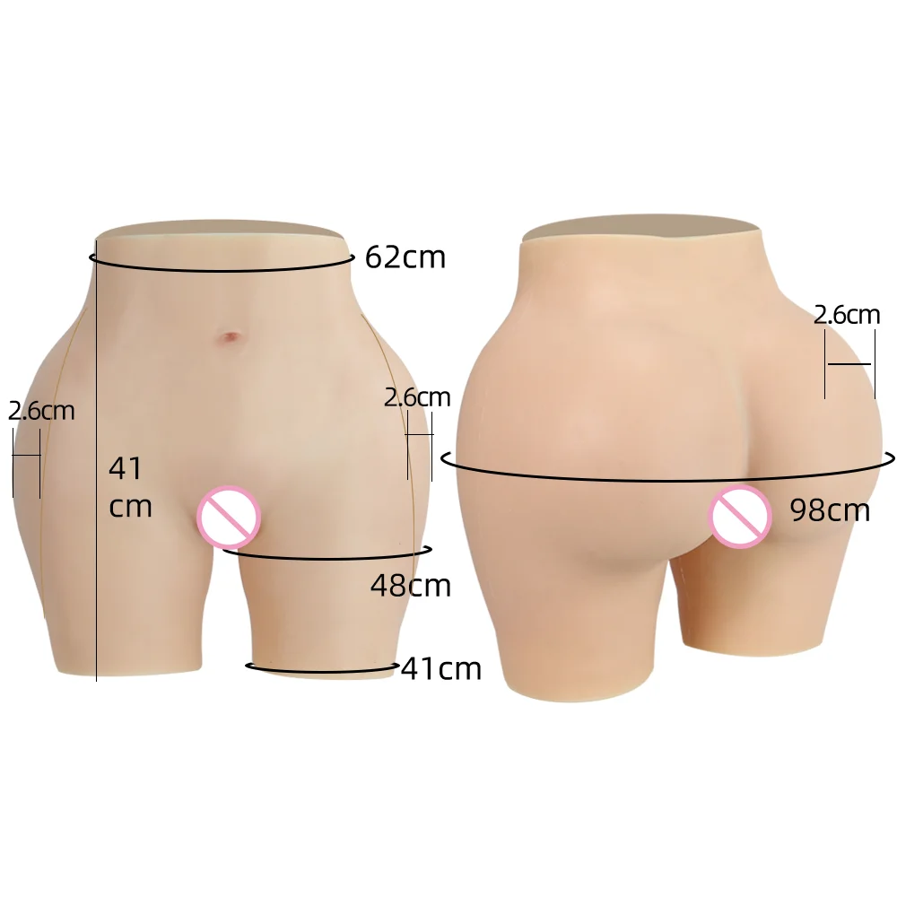 YUERUGOU Silicone Realistic Vagina Panty Shemale Crossdresser Pussy Pants Transgender Artificial Sex Fake Underwear Enhancer Hip