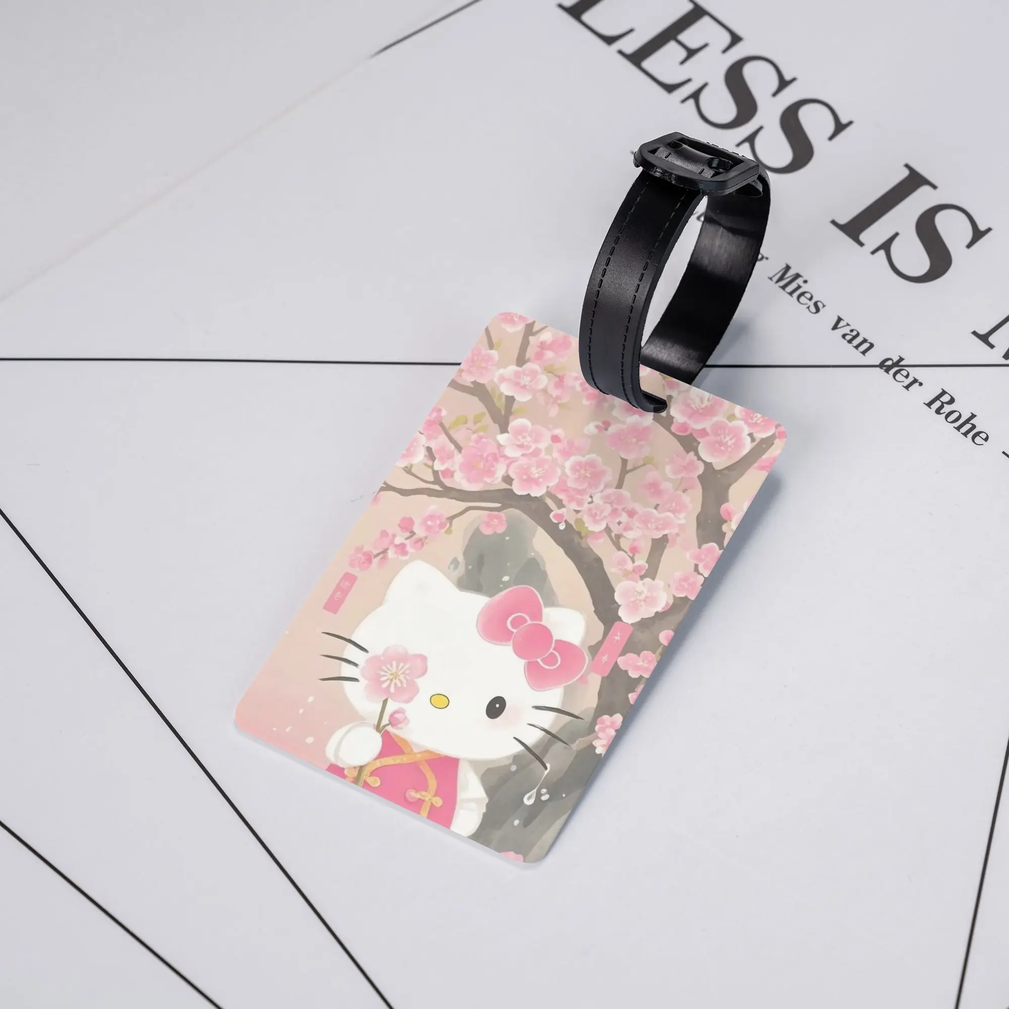 

Hello Kitty Cartoon Luggage Tags Suitcase PVC Plastic Travel Accessories Holder Baggage Tag Name ID Address Baggage Tag Gift