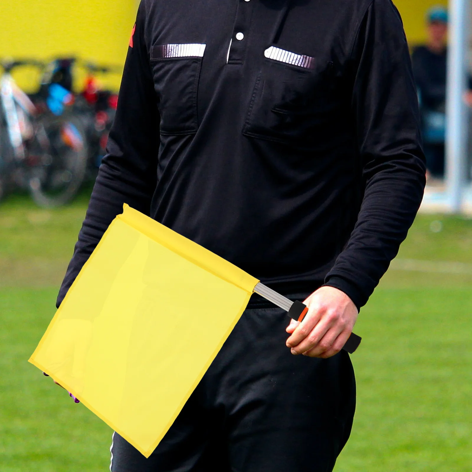 

3Pcs Traffic Safety Commanding Flags Durable Handheld Flag Suitable Size for Racing Football Party Signal Flags