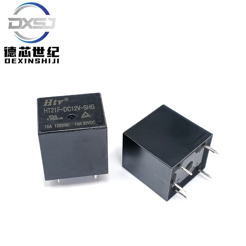 Boyue Power relay HT21F-DC5V DC12V-SHG New 15A load 5V 12V relay 5 pin