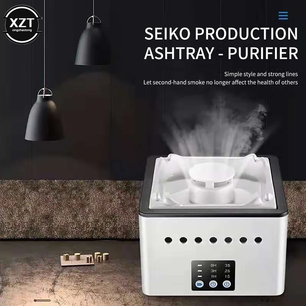 Small Mini Ashtray Air Purifier Multi Function Home Desktop Negative Ion Purifier Fresh Air From Remove Odor Smoking Accessories