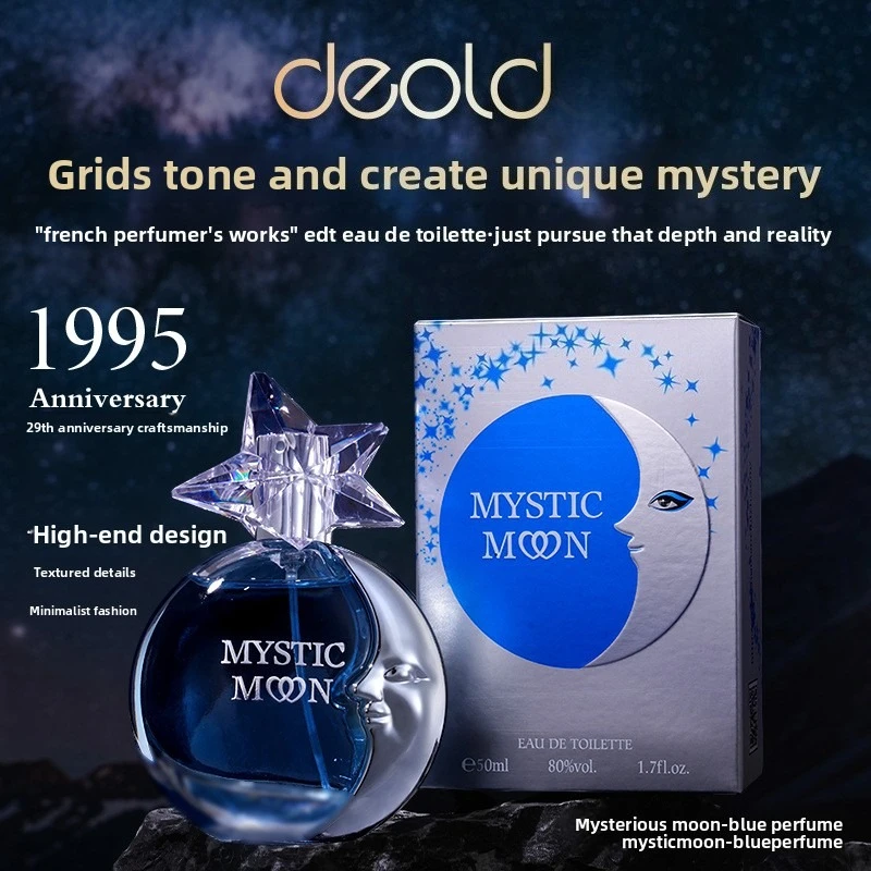 50ml Złoty Perfum Mystic Moon dla Kobiet Elegancki Odświeżający Wieczór Randkowy Urodziny Boże Narodzenie Impreza Perfumy Eau De Toilette