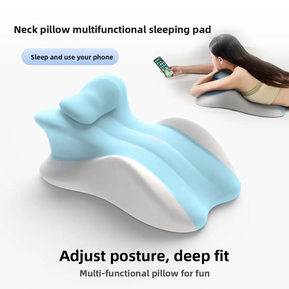 NEW Bedtime Face-Down Pillow Headboard Mobile Phone Stand Detachable Leg Rest Pillow Reading Book Pillow