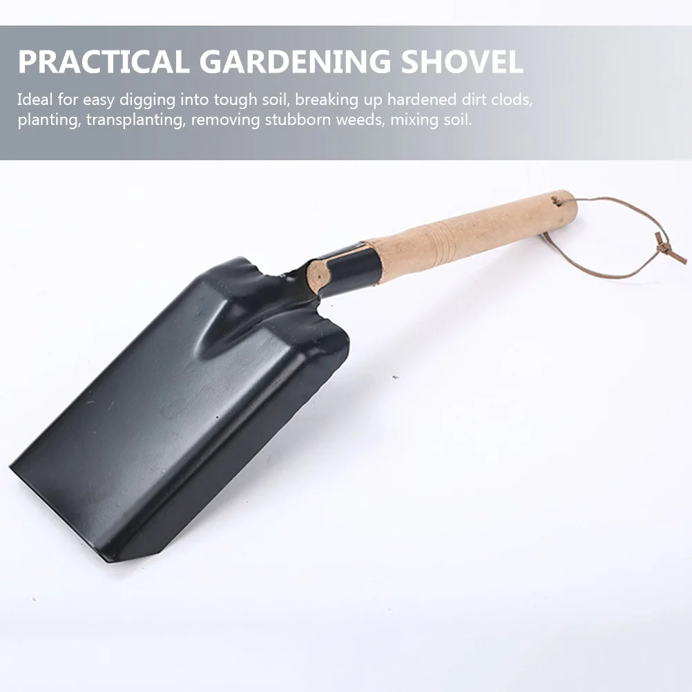 

2pcs Premium Iron Garden Shovel Rust-Resistant Durable Farm Spade For Planting Weeding Snow Removal Outdoor Shovels Gardening