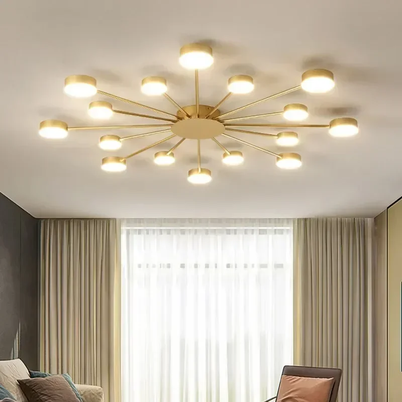 Modern LED Ceiling Light Sunflower Shaped Decorative Lighting for Living Room Bedroom Kitchen Dining Room Home Interior Fixtures