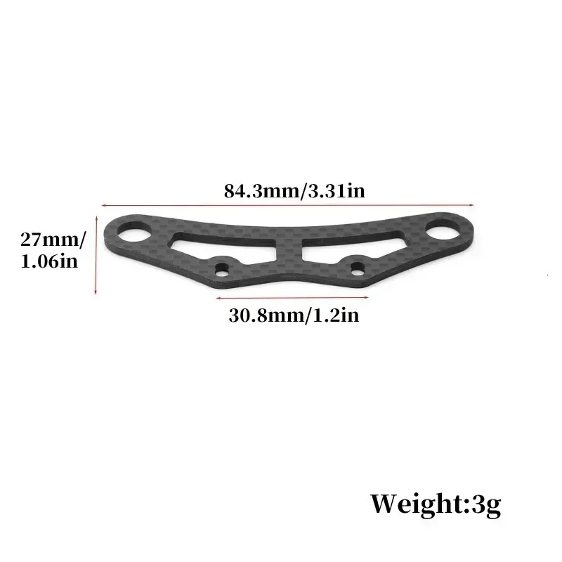 Koolstofvezel voorbumper steunplaat voor Tamiya TA08 RC auto upgrade onderdelen accessoires