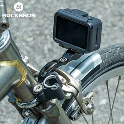 ROCKBROS Cycling Front Fork Light Holder,Foldable Gopro Cameras Exension Bracket,Aluminum Alloy Bike Exension Accessories