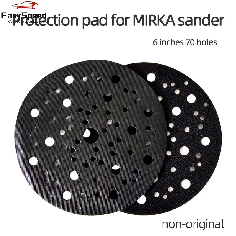 For MIRKA Dry Mill Protective Pad Dry Mill Head Soft Pad 6 Inches 150mm Flocking To Protect Sandpaper Machine Tray Abrasive Pad