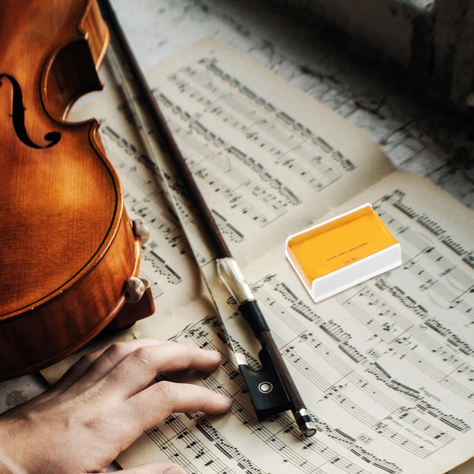 

6pcs Instruments Musical Rosin Violin Maintenance Tools Care Kit Small Practical Friction Enhancing Rosin for Violin Erhu Clear