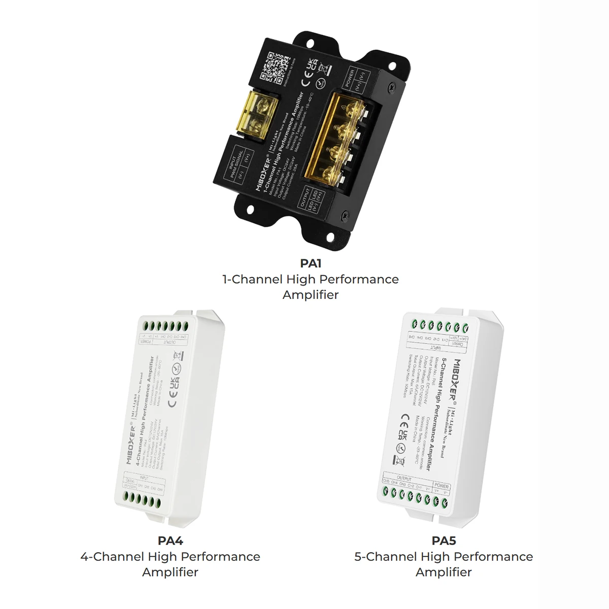 Miboxer LED Amplifier 12V/24V For Single Color RGB RGBW RGBCCT LED Strip Light 1 4 5 Channel PA1 PA4 PA5