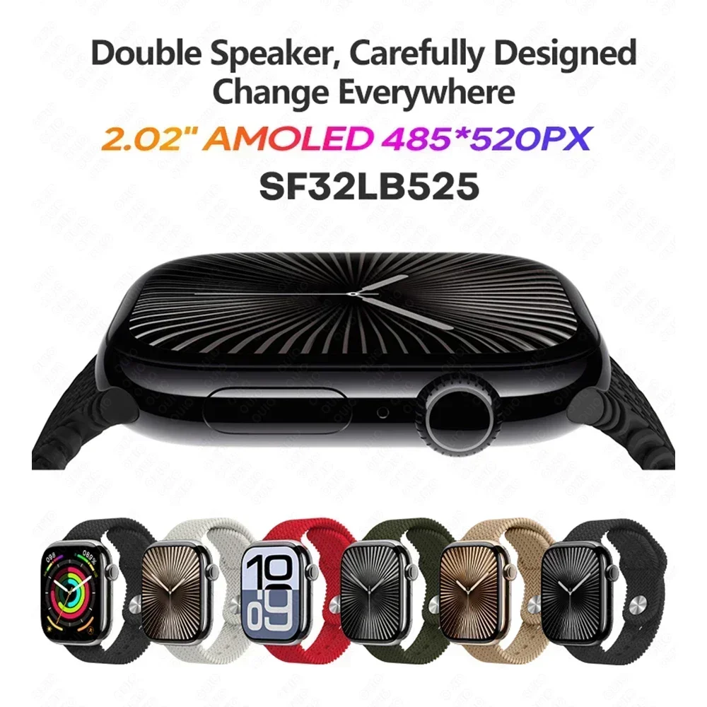 2025 جديد لساعة أبل 10 برو ساعة ذكية للرجال HD AMOLED 4GB ذاكرة في الوقت الحقيقي صور الموسيقى ثلاثية الأبعاد المحيطي BT دعوة ساعة ذكية للنساء #2