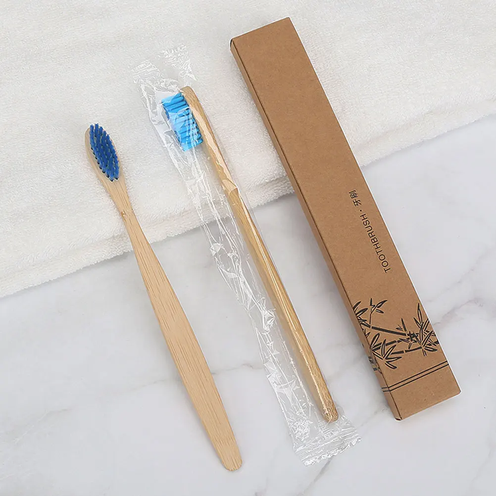 

6 Pcs Environmentally Friendly Bamboo Toothbrush Soft Bristle Eco-friendly Wooden
