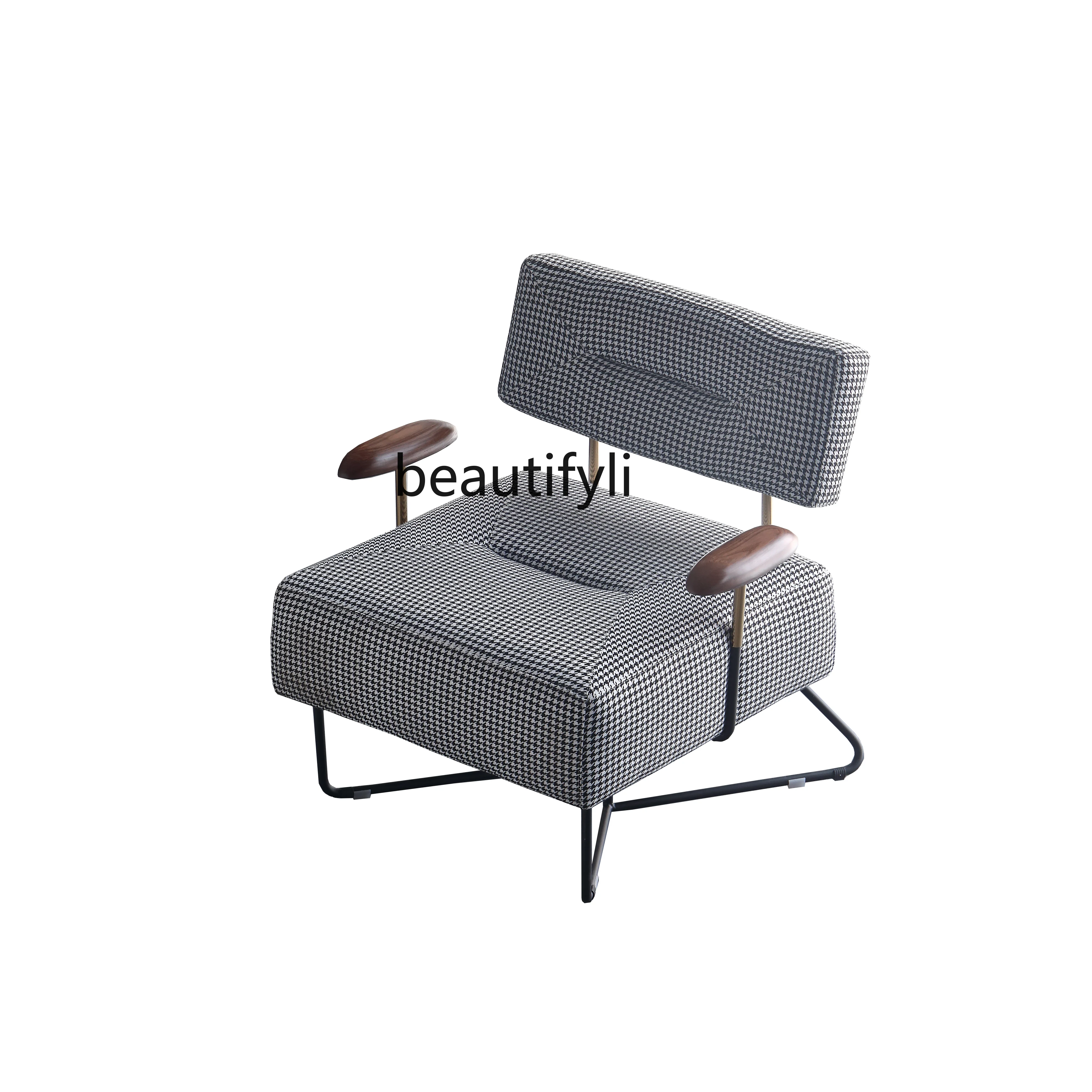 

Nordic Light Luxury Living Room Single-Seat Sofa Chair Lazy Bedroom Balcony Simple Leisure Wingback Chair