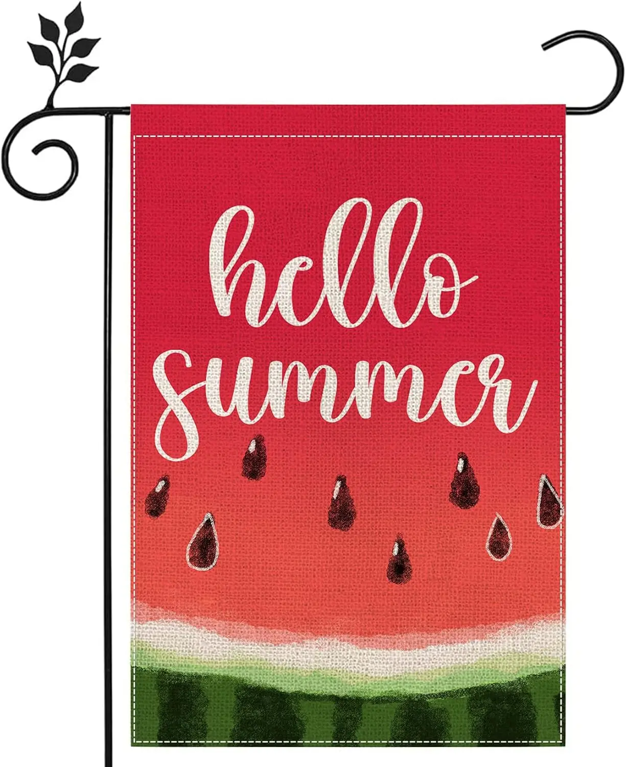 Watermelon Garden Flag 12.5 x 18 Inch Hello Summer Yard Flag Waterproof Double-Sided Seasonal Decorative Outdoor Flag for Fa SSL