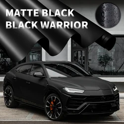 Premium PET Super Matte Black Vinyl Car DIY Sticker Satin Black Car Wrap Film Vehicle Body Sticker Decals Wrapping Bubble Free