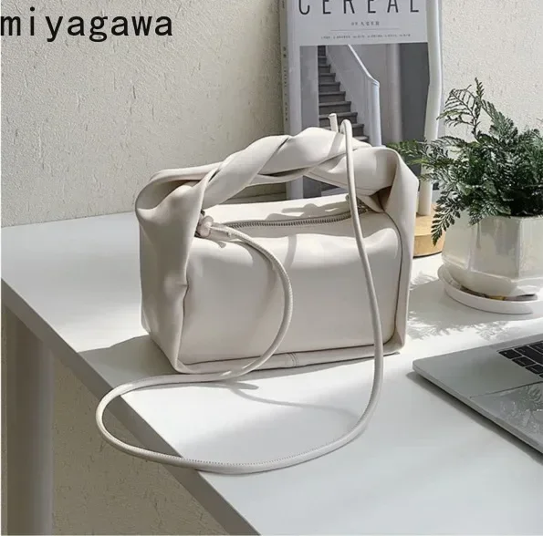 Miyagawa corea nuova borsa nuvola pieghettata moda donna twist borsa semplice una spalla borse a tracolla borse e borsette autunnali