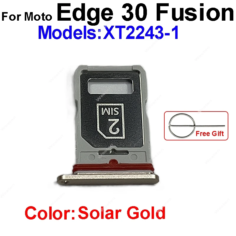 For Motorola MOTO Edge 30 Fusion XT2243-1 SIM Card Tray Holder Dual Sim Card Slot   Card Reader Adapter Replacement Repair Parts