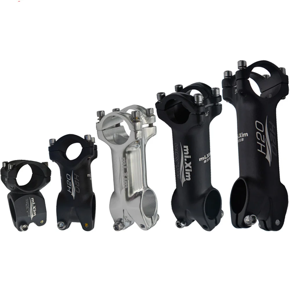 MIXIM 25.4/31.8*32/60/80/90/100 MM Mountain Bike Riser Stem Silver Road Bike Bicycle Stem The vertical riser pipe gooseneck