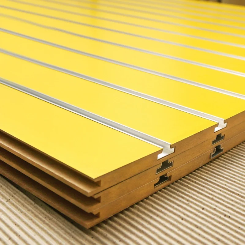 Custom Wooden Slat Wall Decorative Slatwall, Slat Wall, MDF para exibição de loja