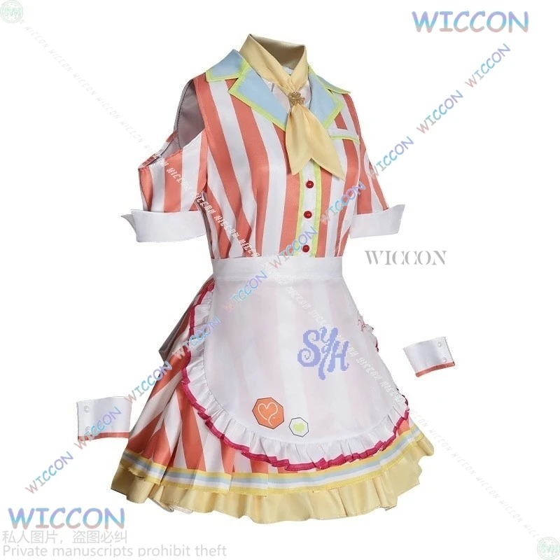 كوس C لعبة مشروع Sekai تأثيري موموي إيري زي مطعم نادلة موحدة Kawaii فستان مخطط خادمة لوليتا هالوين كوس