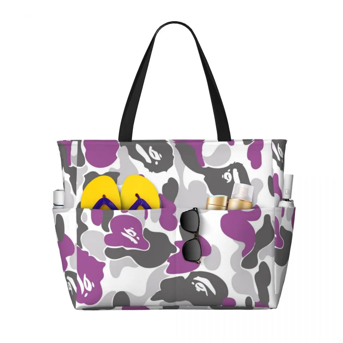 APE-Bape Summer Beach Bag, Large Capacity Shopping Bag, Fashion Tote Bag For Travel