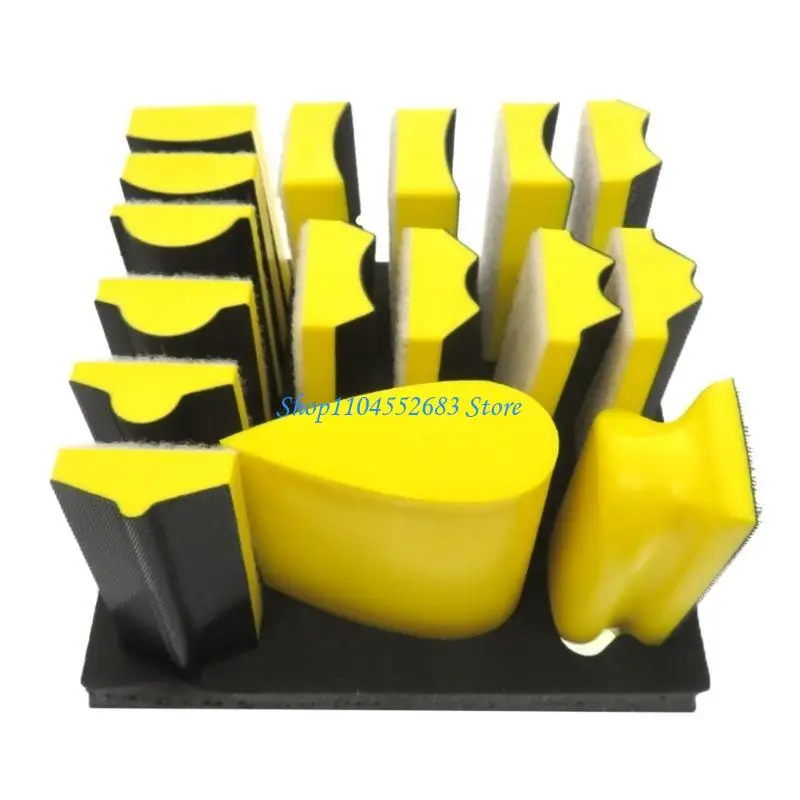 

Y6GD 16PCS SANPAPE с ручным шлифовальным блоком, установленным для молдингов, деревообрабатывающей автократ