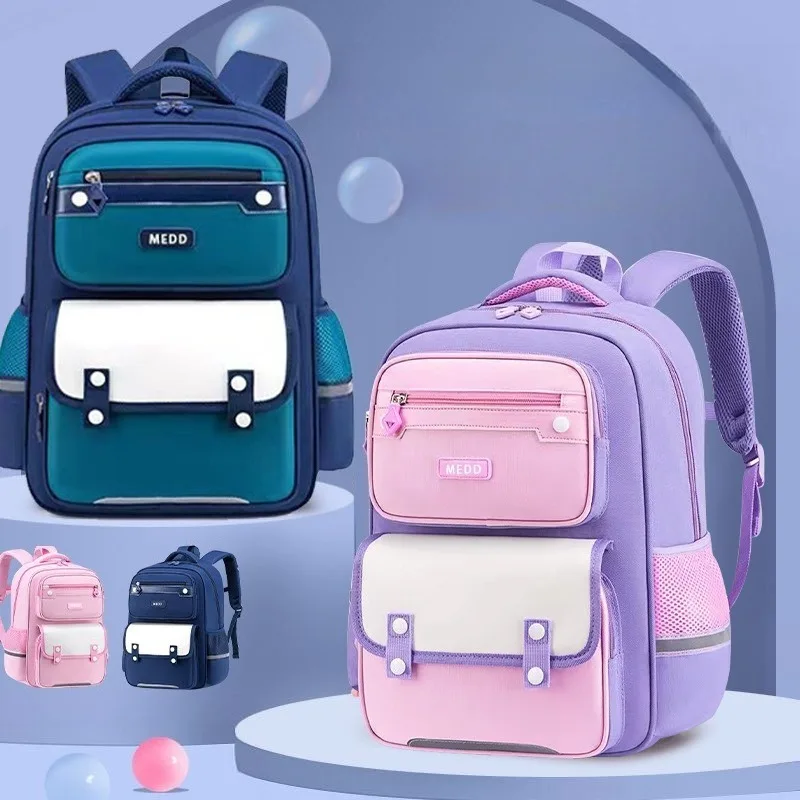 Primary Students School Bags Boy Girl Cute Backpacks Lightweight Breathable Kids Rucksack Large Capacity Durable School Satchels