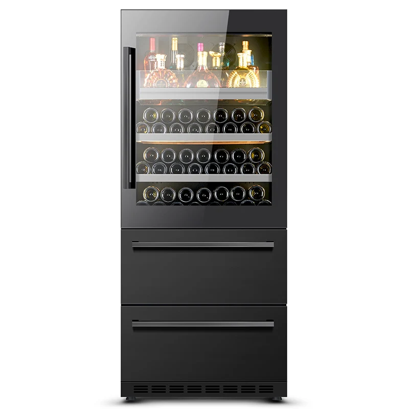 

Smart Control Dual Temperature Dual Drawer Refrigerator Wine Cabinet