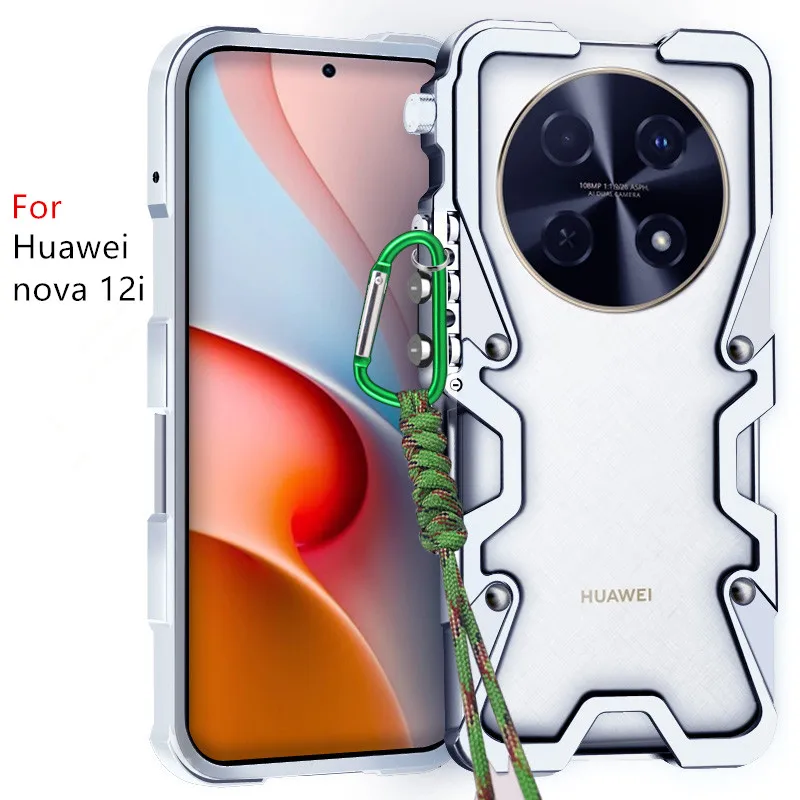 aluminum alloy hollow heat dissipation Phone Case For Huawei nova 12i CTR-AL20 CTR-L81 11i MAO-LX9 MAO-LX9N Shockproof Back Cove