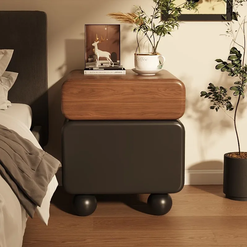 

Italian style, bedside table, solid wood, bedroom, storage, household, storage, simple, modern