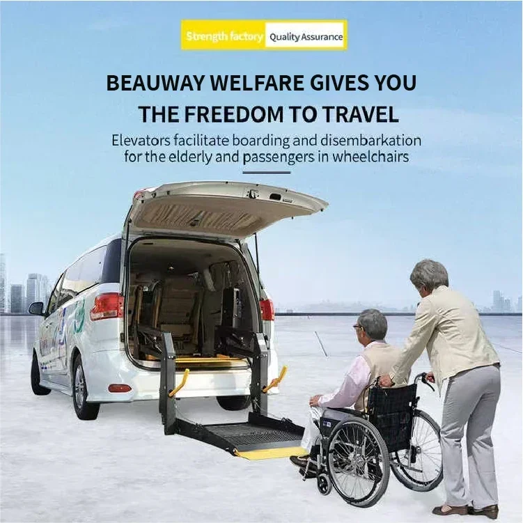 Commercial Vehicle Nanny Car Truck Rear Disabled Electric Folding Ramp Wheelchair Lift Platform Bus Wheelchair Lift