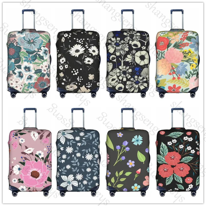 

Cartoon flower pattern Travel suitcase protective case, suitcase cover elastic protection, washable Luggage cover, 18-32 in