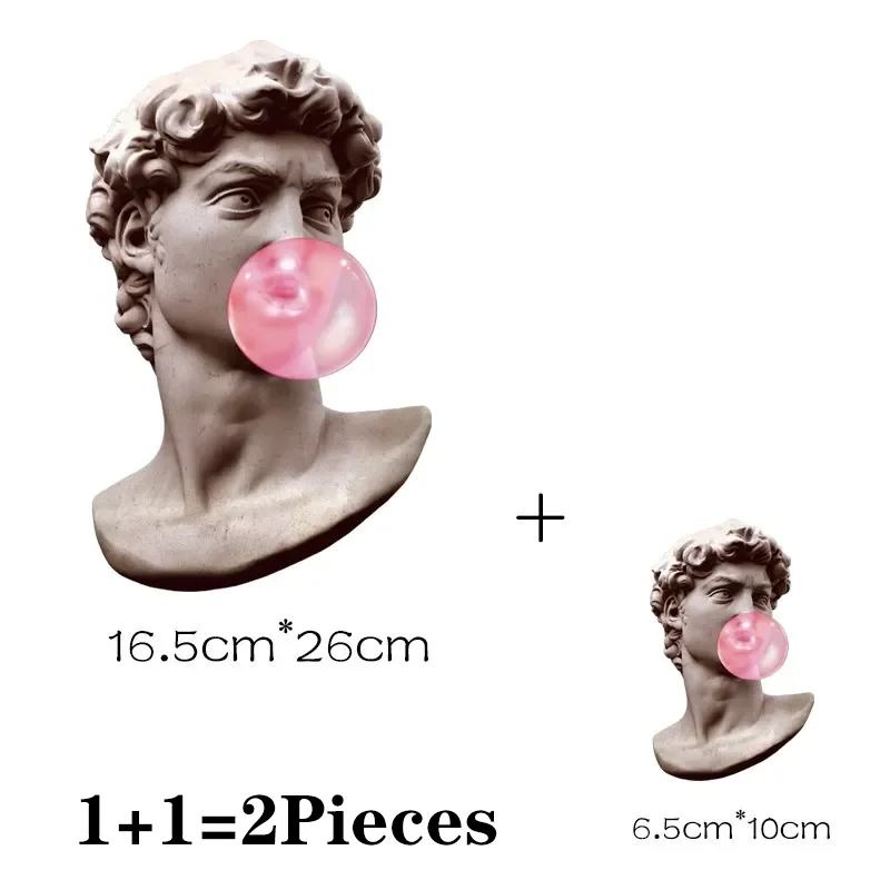 تماثيل الرجعية ديفيد الحرارية لاصق الحديد على بقع منصهر الكي للملابس نقل الحرارة الحرارية تي شيرت ملصق مخصص #2