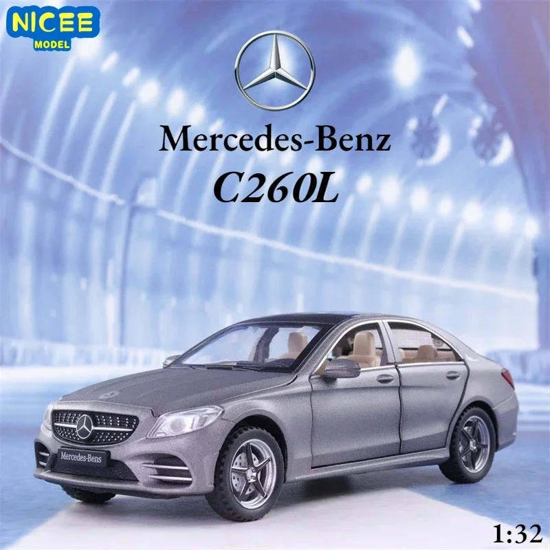 1:32 Mercedes-Benz C260L Simulation Metal Toy Vehicles Model Alloy Children Toys Collection Gift Car Kids 6 Open Door A54