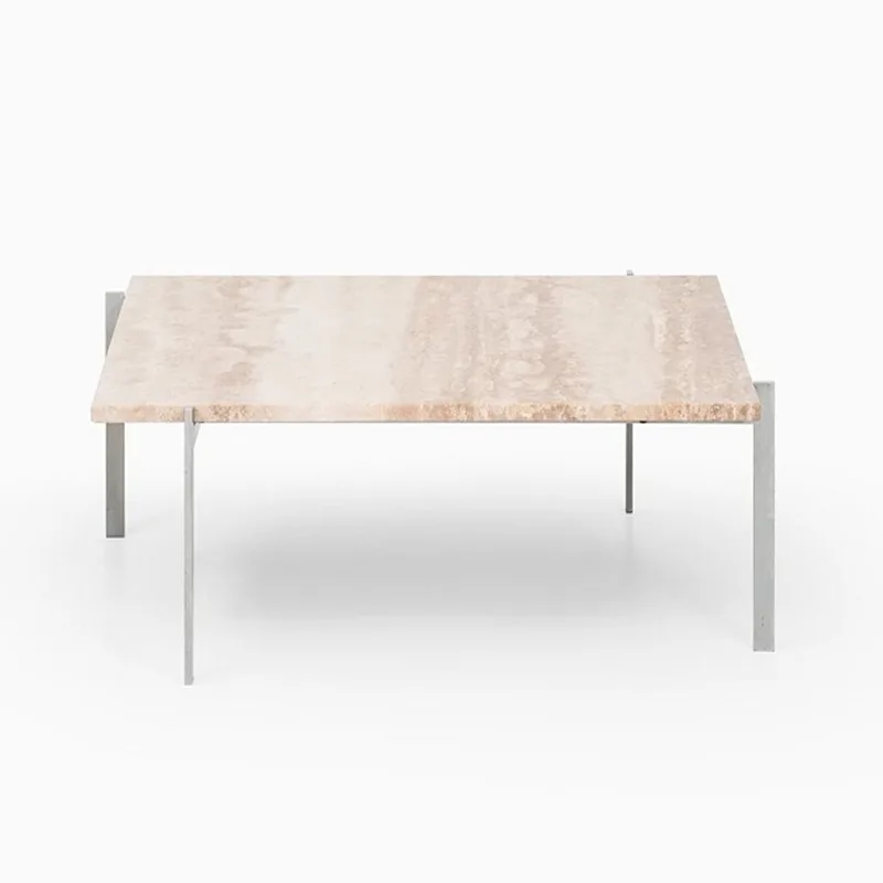 

Natural beige hole square coffee table small table, coffee table