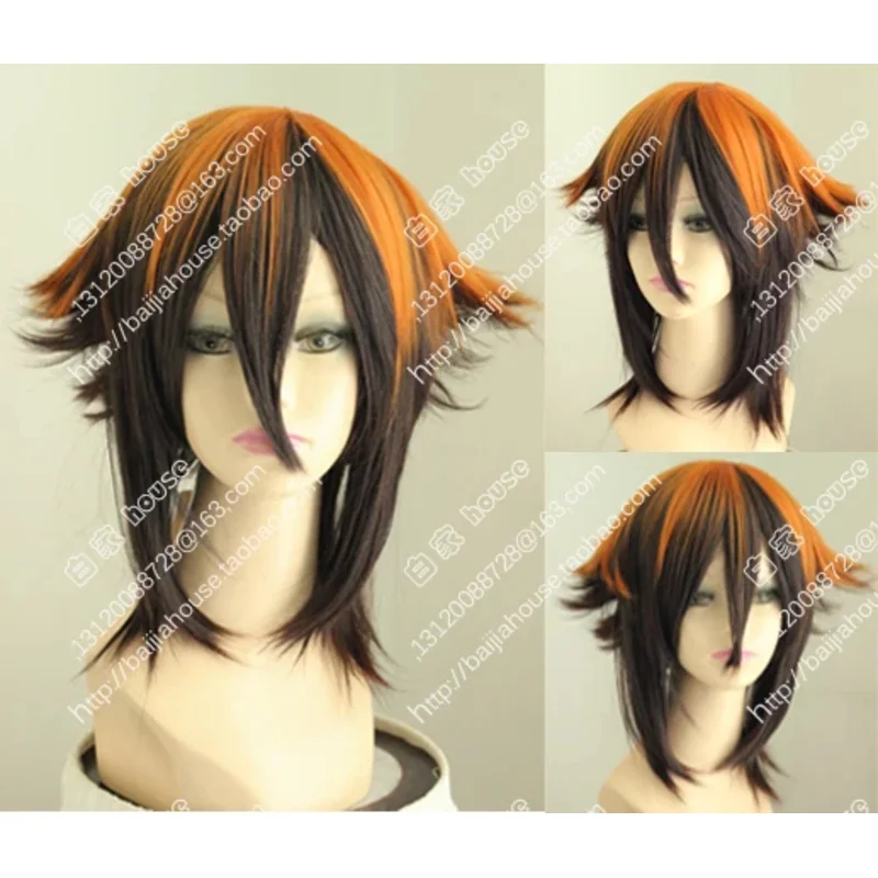 يو غي أوه! مبارزة الروابط Arc-V Jaden Yuki Yuki Judai Mutou Yuugi Aibo شعر مستعار تأثيري ساكاكي Yuuya مقاومة للحرارة خصلات الشعر المستعار + قبعة شعر مستعار