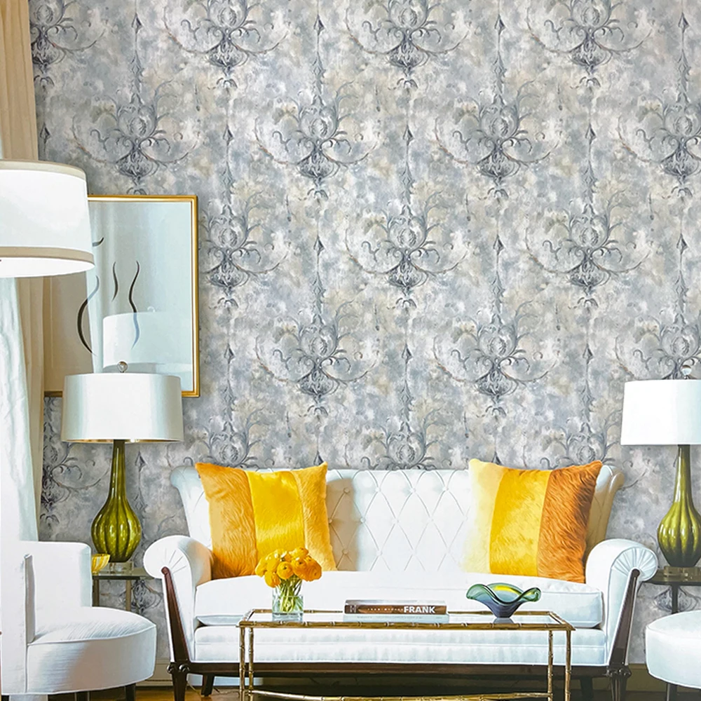 

Retro Stripe Wall Paper 3D Flower Floral Wallpaper for Bedroom Living Room Victorian Damask Wallpaper Mottled Home Decoration