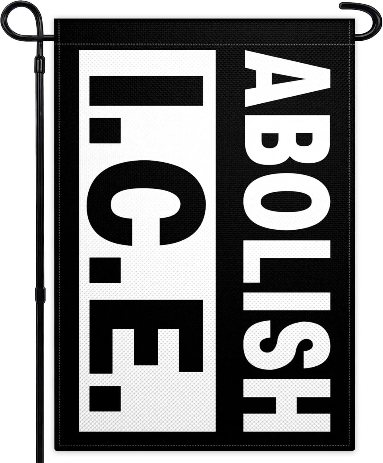 Abolish ICE Garden Flags for Outside 12x18 Inch Double Sided 3 Ply No Human Is Illegal Rally Flags for Lawn Indoor House Out AAS