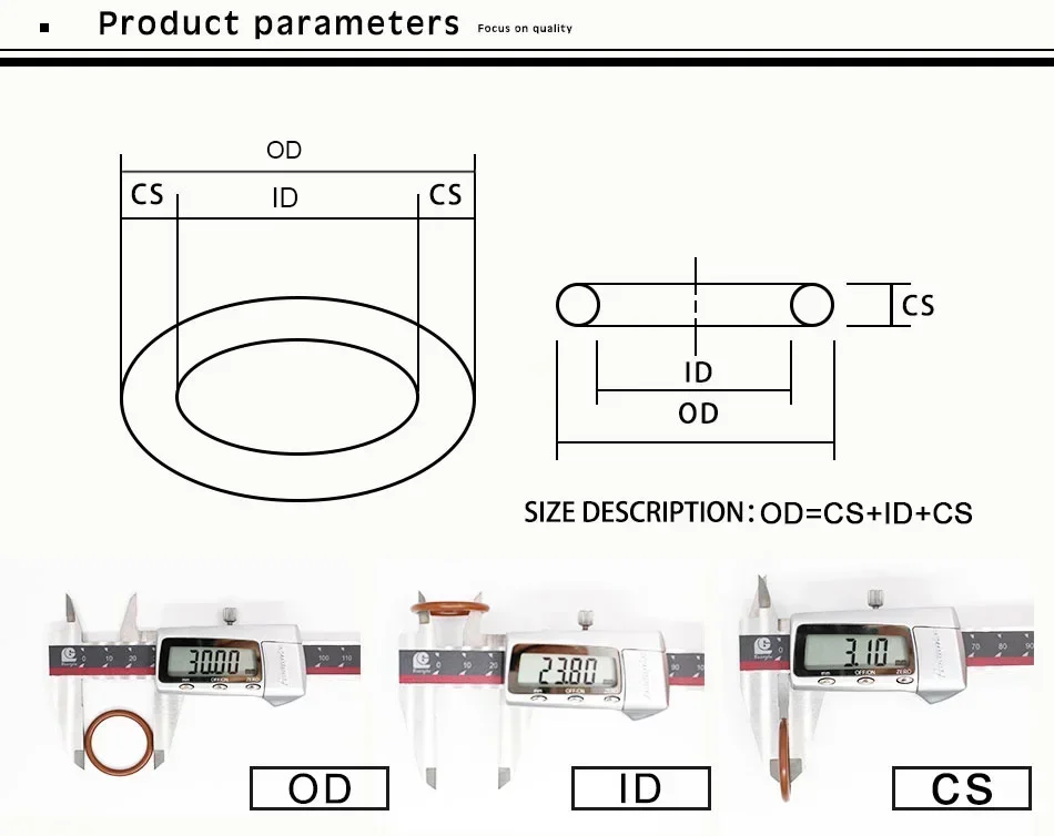CS 0,3/0,4/0,5/0,6/0,7/0,8 mm NBR Schwarze Nitrilkautschuk-O-Ringe, Dichtungen, Unterlegscheiben, O-Ringe, Zubehör für Feuerzeuge und Uhren – Detail 5