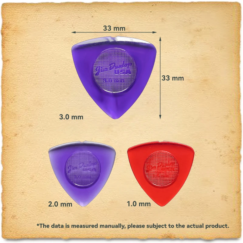 3pcs/1pc Dunlop Guitar Picks 473R TRI Stubby Pick 1.5/2.0/3.0 mm, USA Original Guitar Accessories