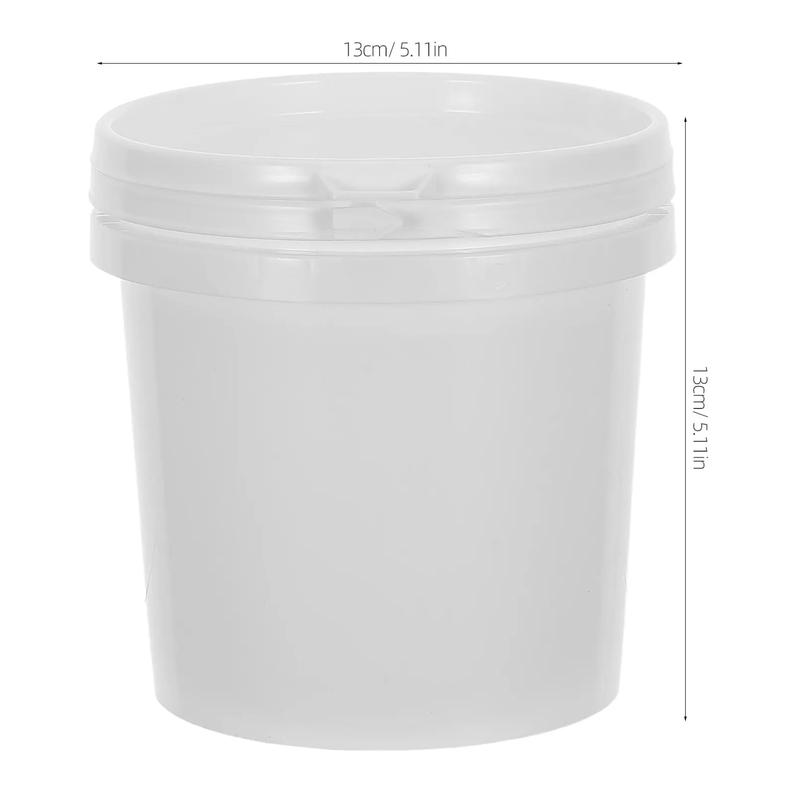6Pcs Plastic Paint Buckets Leakproof Storage Containers Small White Pails for Leftover Paint Dirt Free Painting Storage
