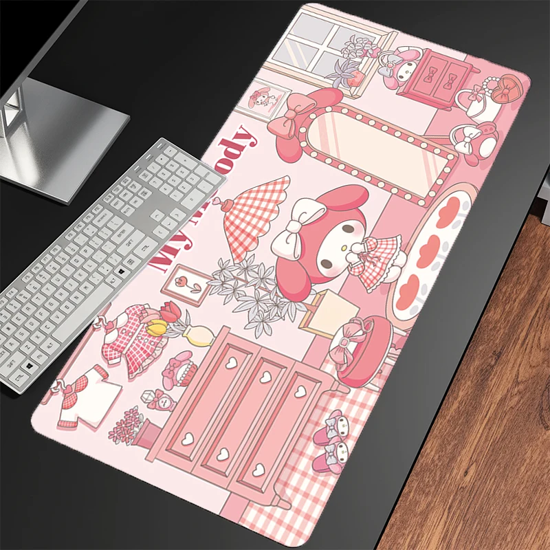 Muismat My Melody Notbook XXL Gaming Accessoires PC Gamer alfombrilla Computer Bureau Mat Laptop Varmilo Toetsenbord Pad Muismat