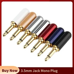 Conector Jack 3,5mm Mono, de 2 polos conector de Audio, Terminal de altavoz de auriculares, conectores de micrófono para soldar Cable de auriculares