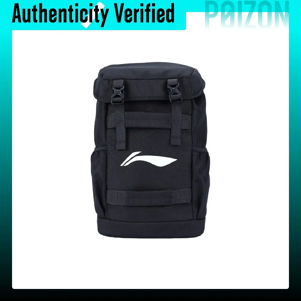 Li Ning Polyester Backpack Regular Unisex Black/White ABSV513