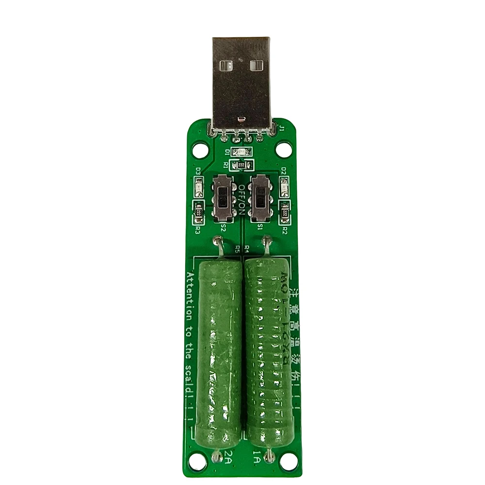 1pc USB Resistor Electronic Load W/Switch Adjustable 3 Current-3A 2A 1A 5V Resistance Tester Module
