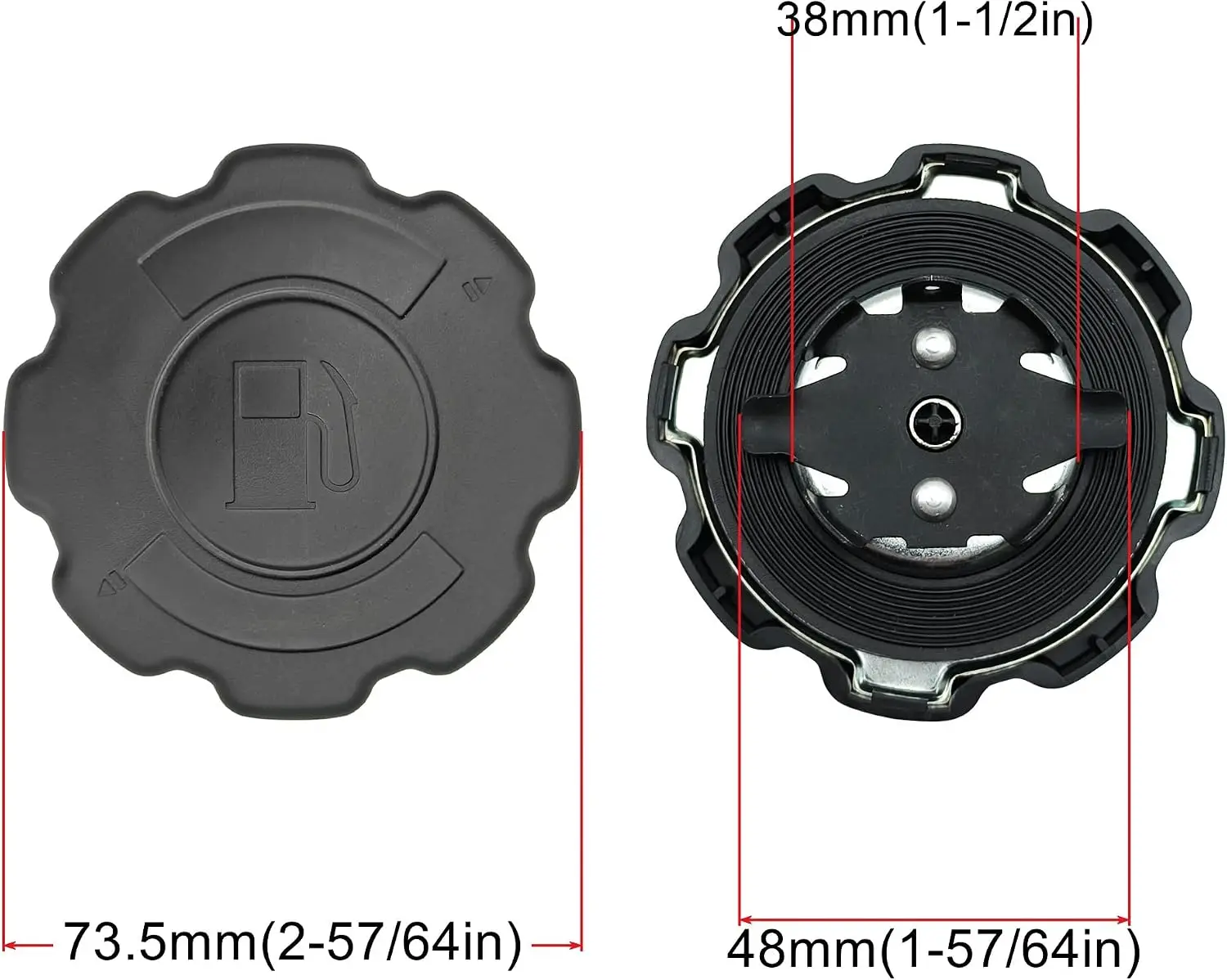 2 Pcs Gas Fuel Tank Cap For Honda GX160 GX200 Coleman CT200U Mini Bike Fits Honda 4HP-13HP Baja 97cc Doodlebug MB165 MB200 Predator 79cc 212cc Go Karts Engines view 2