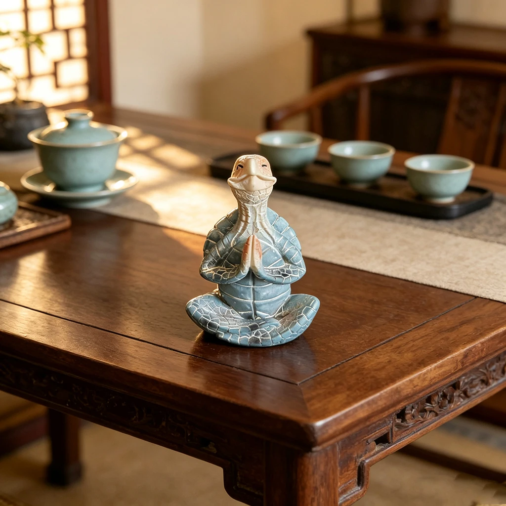 Zen Turtle Statue Resin Figurine Meditation Yoga Decor Animal Sculpture Home Office Desk Decoration Gift