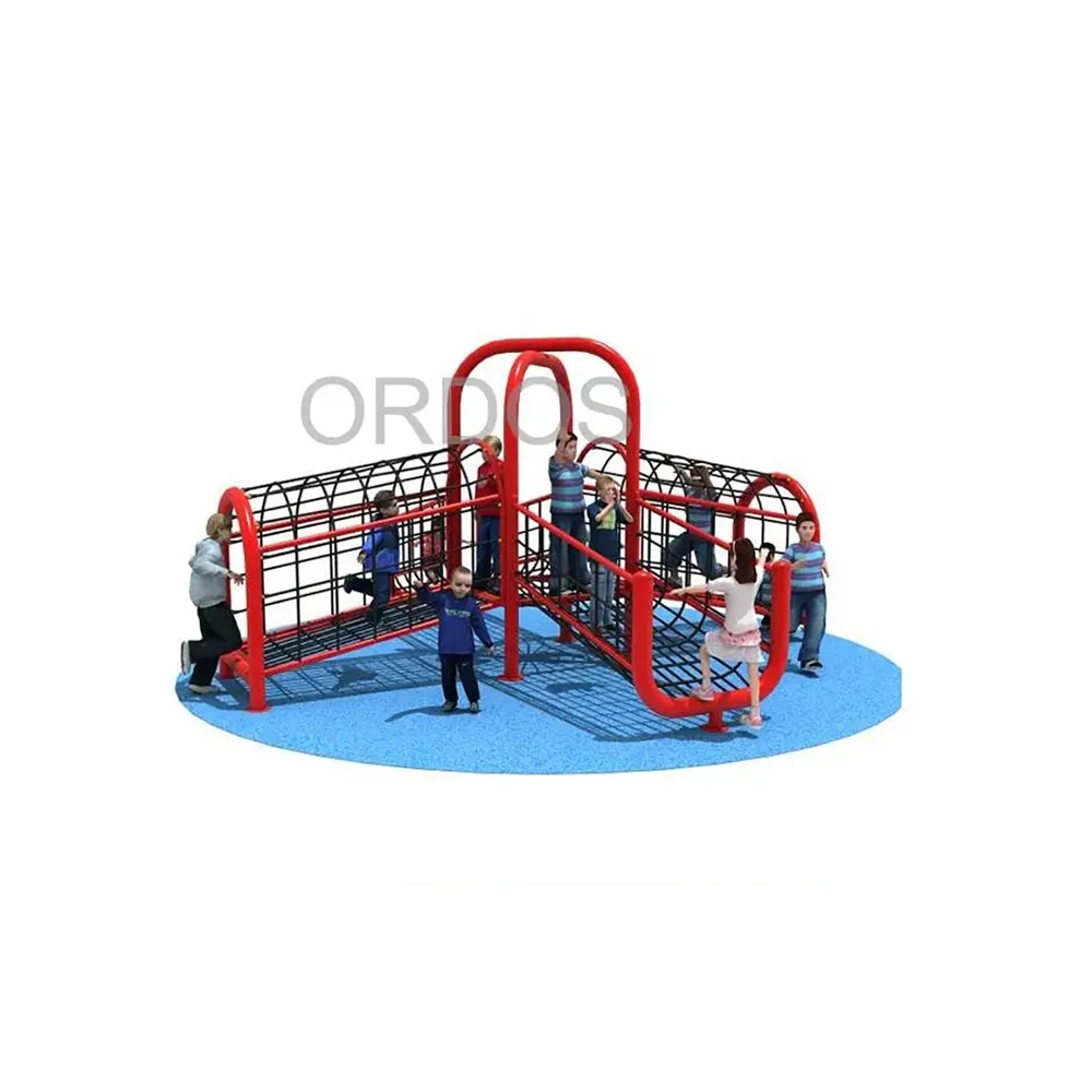 Multiplayer Kids Outdoor Large Rope Playground Climbing Structure