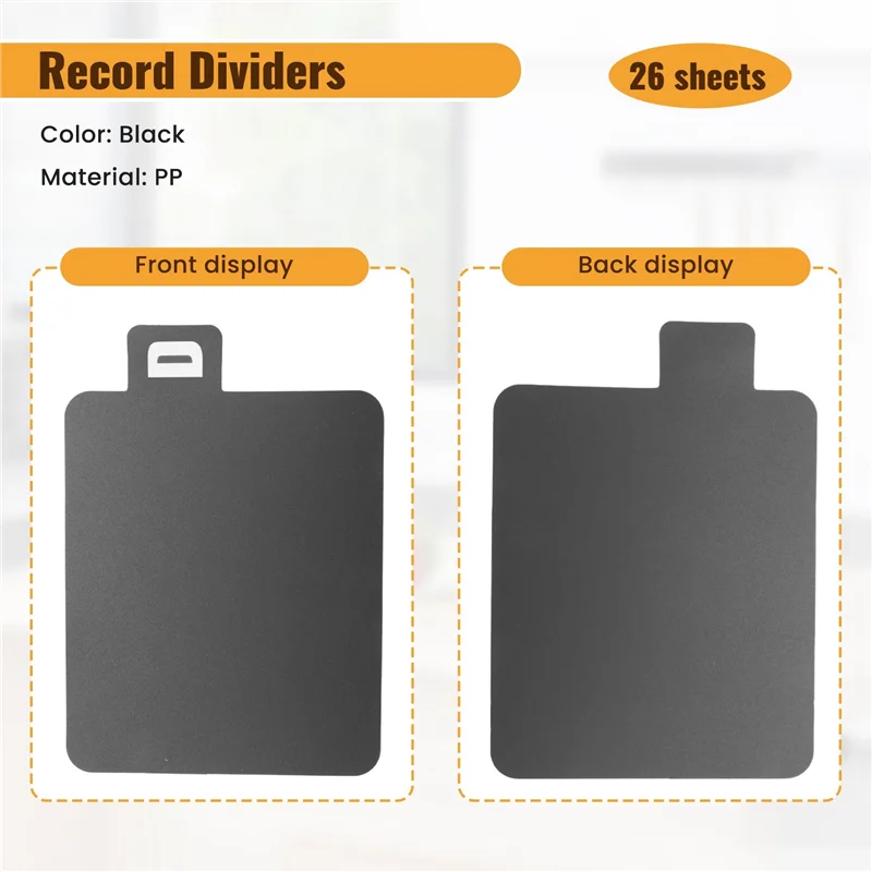 FULL-156 قطعة فواصل تسجيلات الفينيل DVD فواصل أبجدية A-Z فواصل أبجدية منظم تسجيلات الفينيل مع الأبجدية