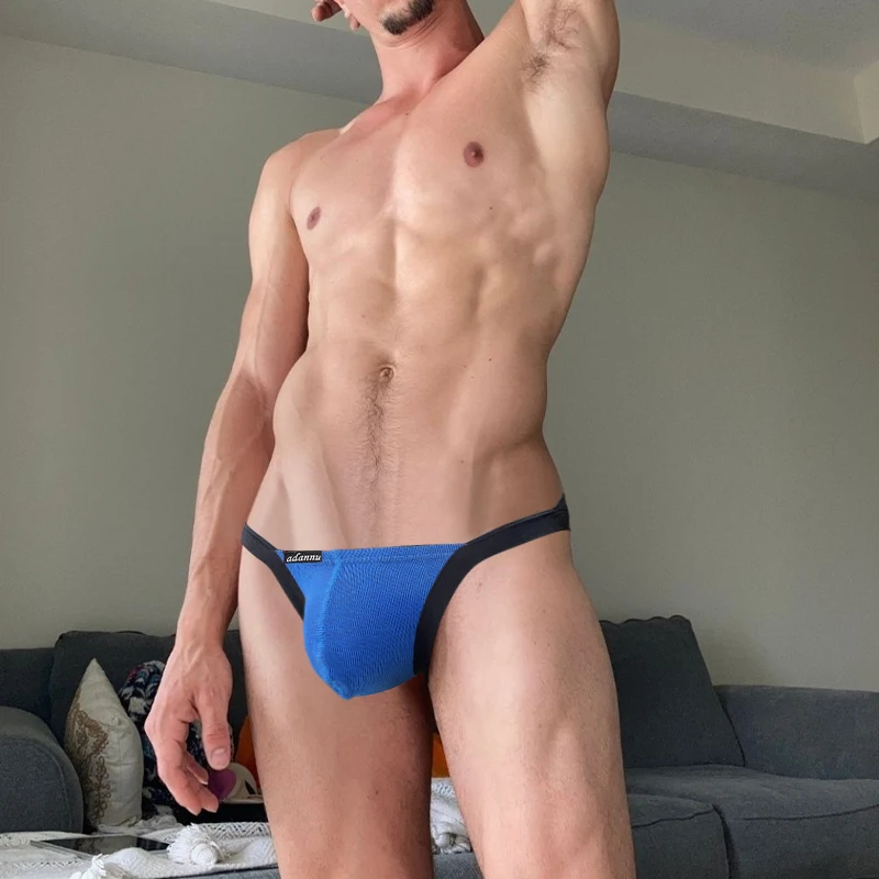 

Мужские трусы бикини с U-образным вырезом, черные удобные трусы слипы из хлопка, сексуальное нижнее белье для мужчин, гей-трусы 2019